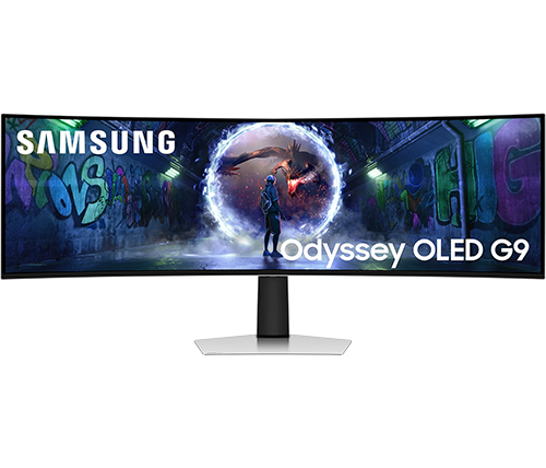 מסך גיימינג קעור 49 אינץ Samsung Odyssey OLED G9 G93SD Dual QHD DisplayHDR400 32:9 1800R