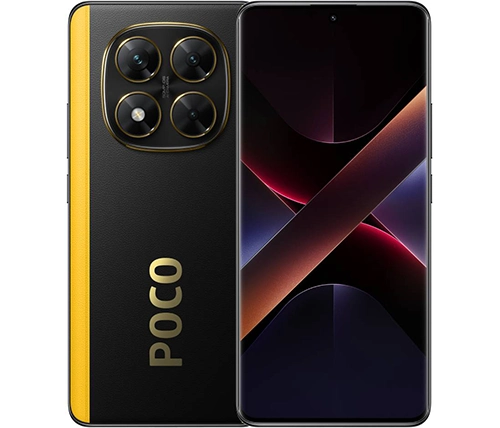 שיאומי פוקו Xiaomi POCO X7 5G 512GB 12GB RAM דמוי עור שחור וצהוב