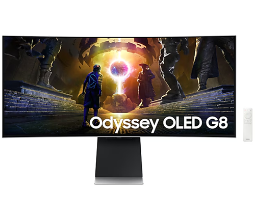 מסך גיימינג OLED חכם רחב קעור 34.18 אינץ Samsung Odyssey OLED G8 G85SD Smart Ultra UWQHD 175Hz S34DG852SM
