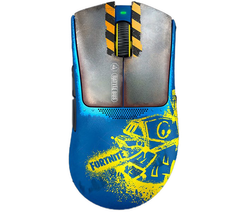 עכבר גיימינג אלחוטי רייזר - 30000DPI תאורת LED RGB - צבעי פורטנייט - Razer Deathadder V3 Pro Razer Fortnite