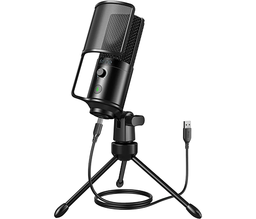 מיקרופון גיימינג קונדנסר שולחני עם Fifine K669 PRO USB צבע שחור