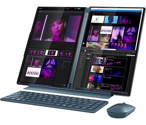 מחשב נייד עם 2 מסכי מגע 14 אינץ Lenovo Yoga Book 9i – מעבד Intel Core Ultra 9 285H – זכרון 32GB – כונן 1TB – מ.גרפי Intel Arc