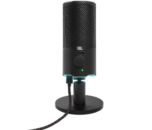 מיקרופון גיימינג JBL Quantum Stream – תאורת RGB – חיבור USB – בורר ווליום – יציאת אוזניות – צבע שחור