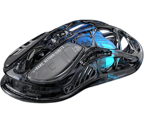 עכבר גיימינג אלחוטי GravaStar Mercury M2 – צבע שחור (Transparent Black)