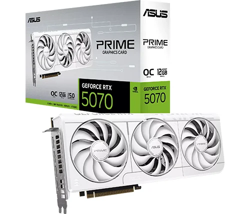 כרטיס מסך ASUS PRIME GeForce RTX 5070 White OC Edition 12GB GDDR7