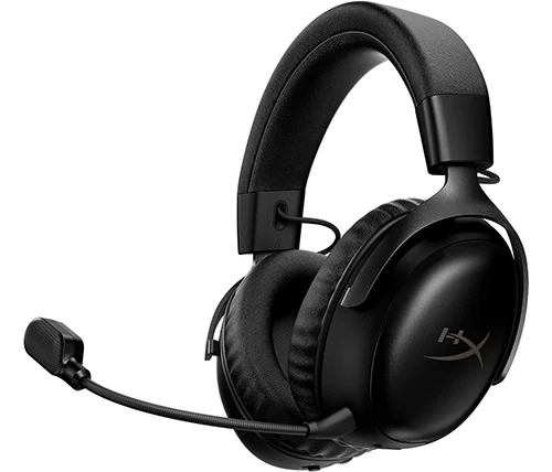 אוזניות גיימינג אלחוטיות עם מיקרופון HyperX Cloud III S Wireless בצבע שחור