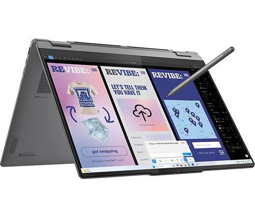 מחשב נייד עם מסך מגע 16 אינץ Lenovo Yoga 7 2-in-1 - מעבד Core Ultra 7 256V - כונן 1TB - זכרון 16GB - כ.מסך Intel ARC - אפור