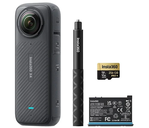 מצלמת אקסטרים 360 Insta360 X4 Adventure Bundle כולל מגוון אביזרים