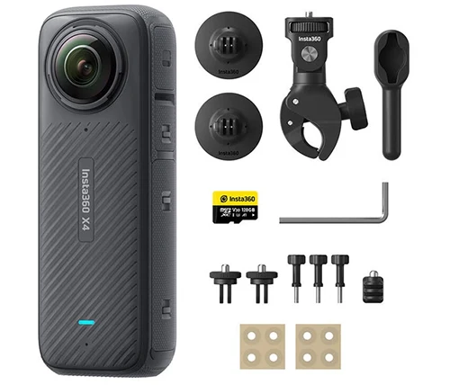 מצלמת אקסטרים 360 Insta360 X4 Motorcycle Bundle כולל אביזרים לאופנוע