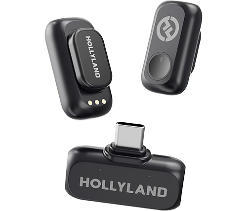 מיקרופון אלחוטי 2 משדרים (TX) + מקלט אחד (RX) Hollyland Lark A1 Duo Mini USB-C