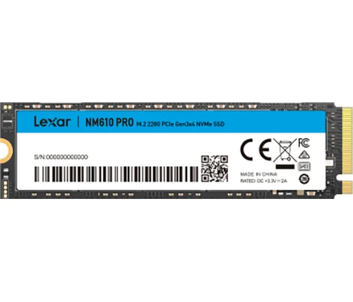 כונן Lexar NM610 PRO M.2 PCIe NVMe SSD – נפח 500GB – ממשק PCIe Gen 3.0