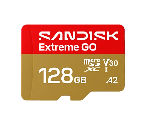 כרטיס זכרון SANDISK Extreme GO microSD UHS-I 128GB