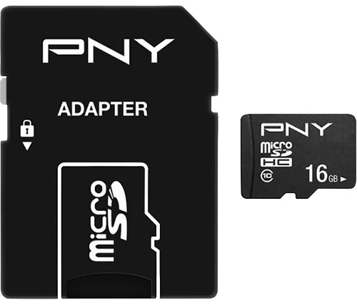 כרטיס זכרון PNY Performance Plus microSDHC Class 10 – נפח 16GB – עם מתאם SD