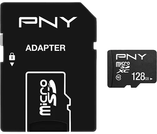 כרטיס זכרון PNY Performance Plus microSDXC Class 10 – נפח 128GB – עם מתאם SD
