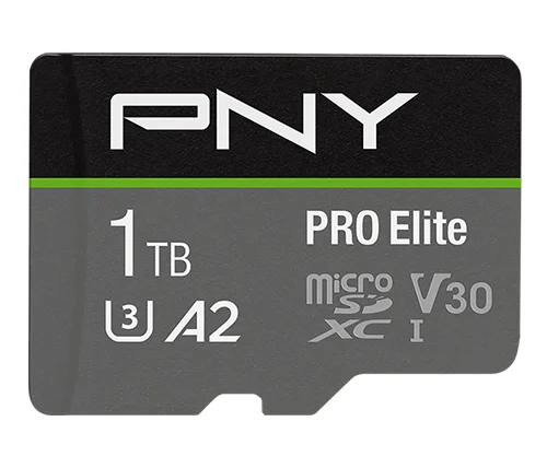 כרטיס זכרון PNY PRO Elite microSDXC UHS-I U3 V30 – נפח 1TB