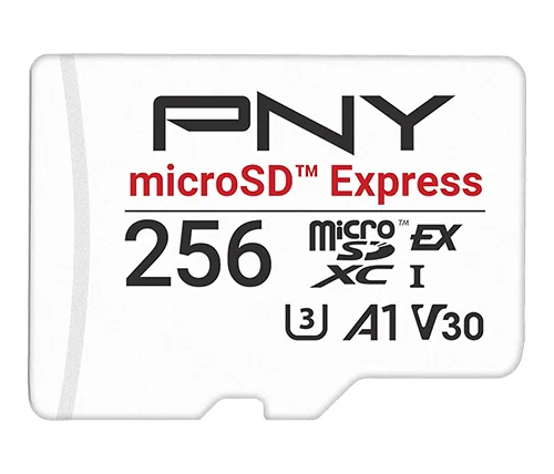 כרטיס זכרון PNY microSD Express U3 V30 A1 256GB לגיימינג ו-Nintendo Switch