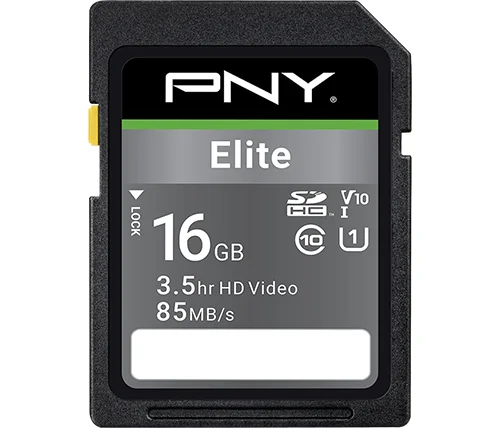 כרטיס זכרון PNY Elite SDHC UHS-I U1 V10 – נפח 16GB