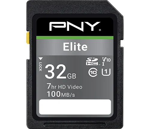 כרטיס זכרון PNY Elite SDHC UHS-I U1 V10 – נפח 32GB