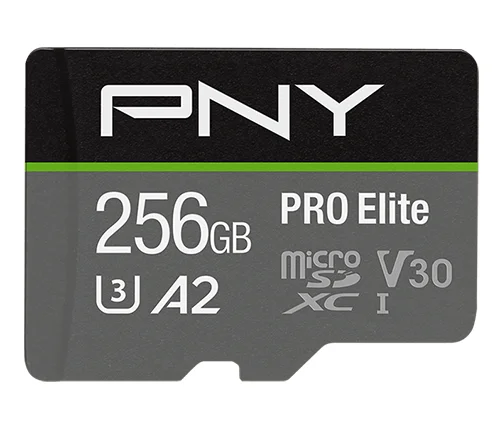 מציאון - כרטיס זכרון PNY PRO Elite microSDXC UHS-I U3 V30 – נפח 256GB - מוחדש