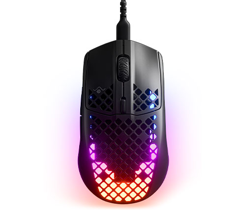 עכבר גיימינג חוטי SteelSeries Aerox 3 Gaming כולל תאורת לד צבע שחור