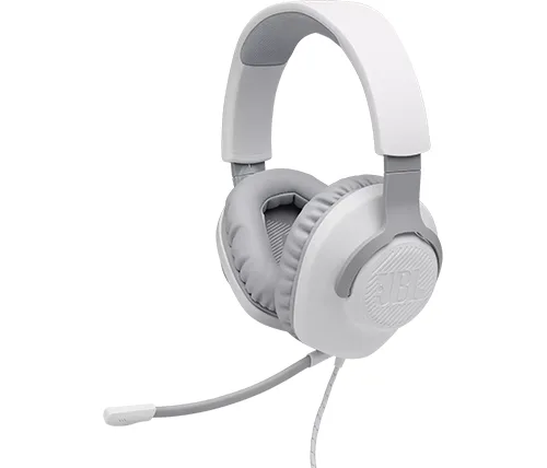 אוזניות JBL גיימינג חוטיות Quantum 100 בצבע לבן