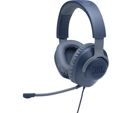 אוזניות JBL גיימינג חוטיות Quantum 100 בצבע כחול