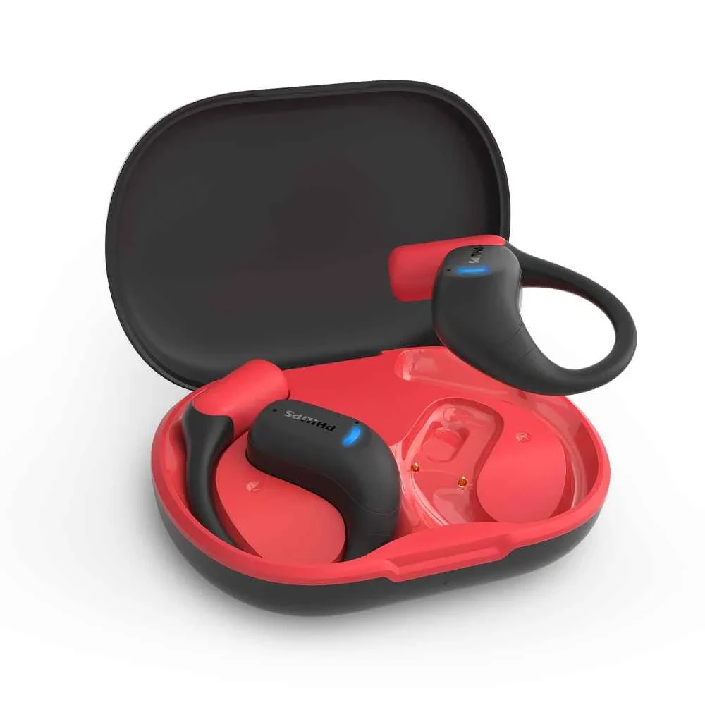 אוזניות ספורט Philips Open Ear TWS TAA6709BK שחור/אדום