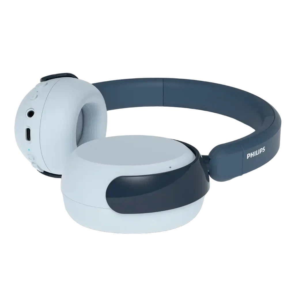 אוזניות קשת אלחוטיות לילדים Philips TAK5500 USBC 85DB - תכלת