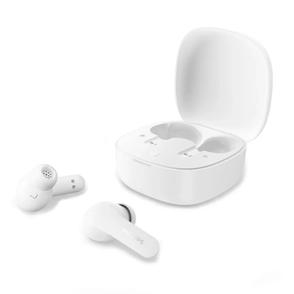 אוזניות אלחוטיות TWS Philips TAT2100 עד 36 שעות ללא ANC - לבן