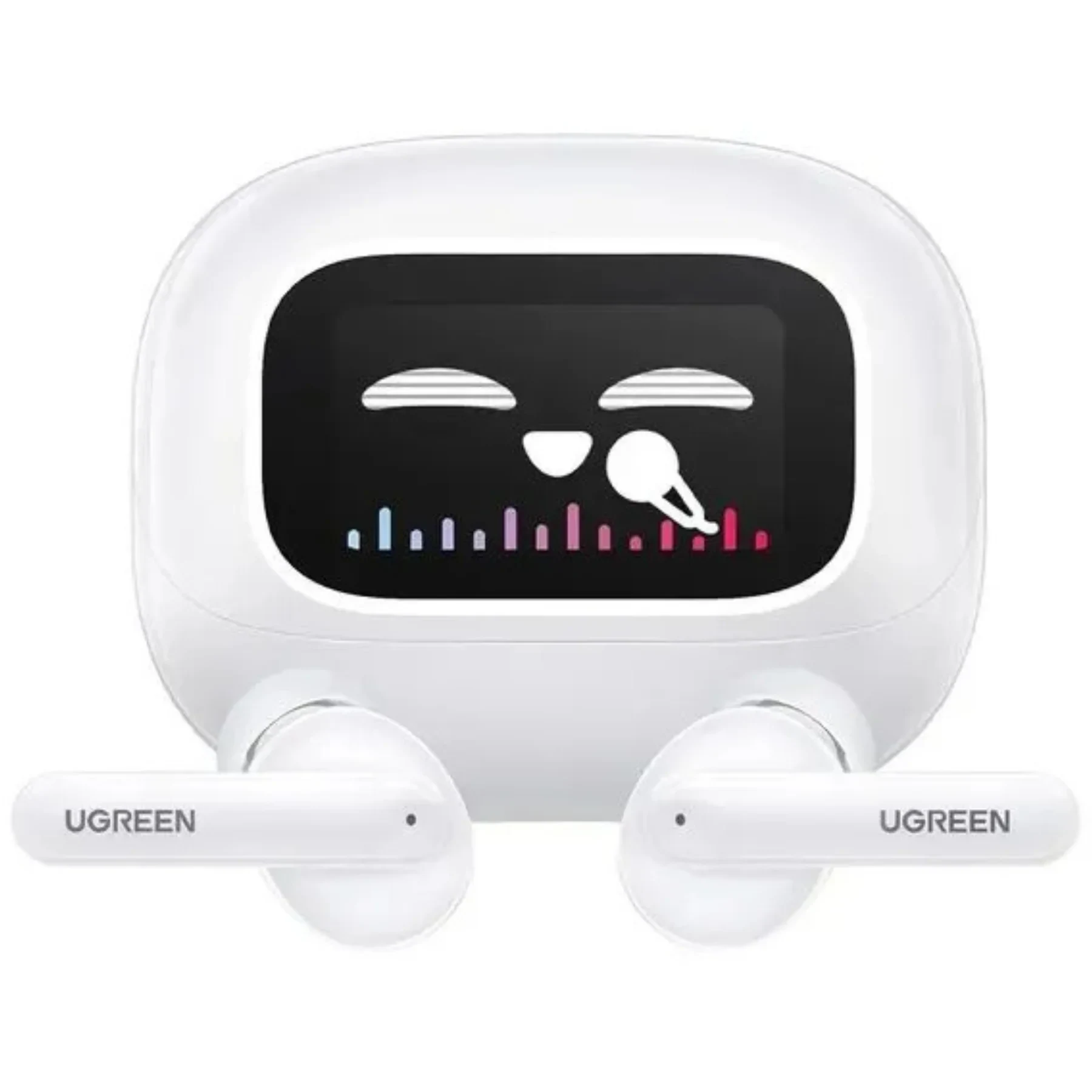 אוזניות אלחוטיות Ugreen HiTune T6 ANC TWS עם תצוגה לבן