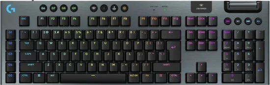 מקלדת גיימינג מכנית אלחוטית Logitech G915 X Lightspeed Low Profile - מתג Clicky - צבע שחור