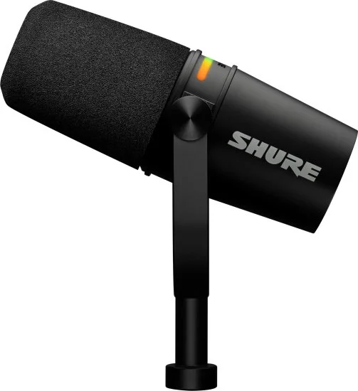 מיקרופון חוטי MV7 עם חיבור USB מבית Shure – צבע שחור