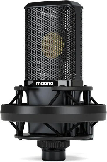 סט מיקרופון קונדנסר מקצועי עם דיאפרגמה Maono AU-PM500T