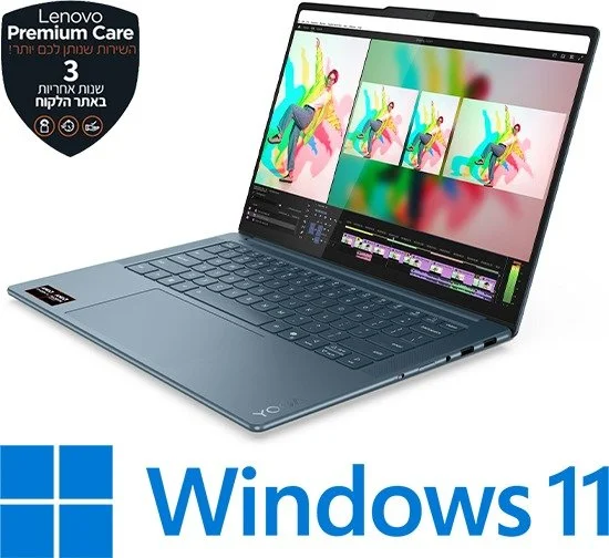 מחשב נייד Lenovo Yoga Pro 7-14AKP10 83KG0017IV - צבע Tidal Teal