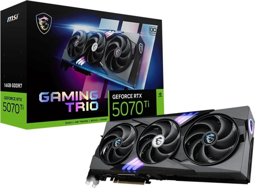 כרטיס מסך MSI RTX 5070 Ti Gaming Trio OC 16GB GDDR7