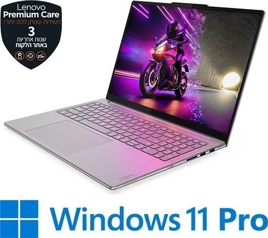 מחשב נייד כולל מסך מגע Lenovo Yoga Pro 9-16IAH10 Aura Edition 83L00037IV - צבע Luna Grey