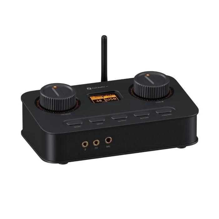 FOSI AUDIO K7 - כרטיס קול לגיימרים עם כניסת מיקרופון תפעול מהיר ותצוגת פרמטרים בתצוגה