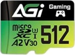 כרטיס זיכרון AGI TF138 Micro SDXC A2 U3 C10 V30 - נפח 512GB - כולל מתאם