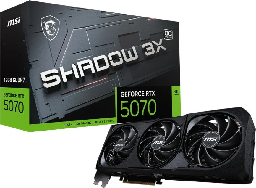 כרטיס מסך MSI RTX 5070 12GB GDDR7 SHADOW 3X OC