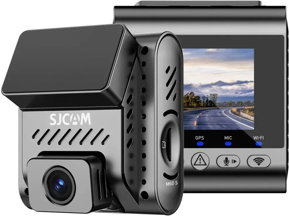 מצלמת דרך קדמית לרכב SJCAM M60S 4K WiFi - צבע אפור