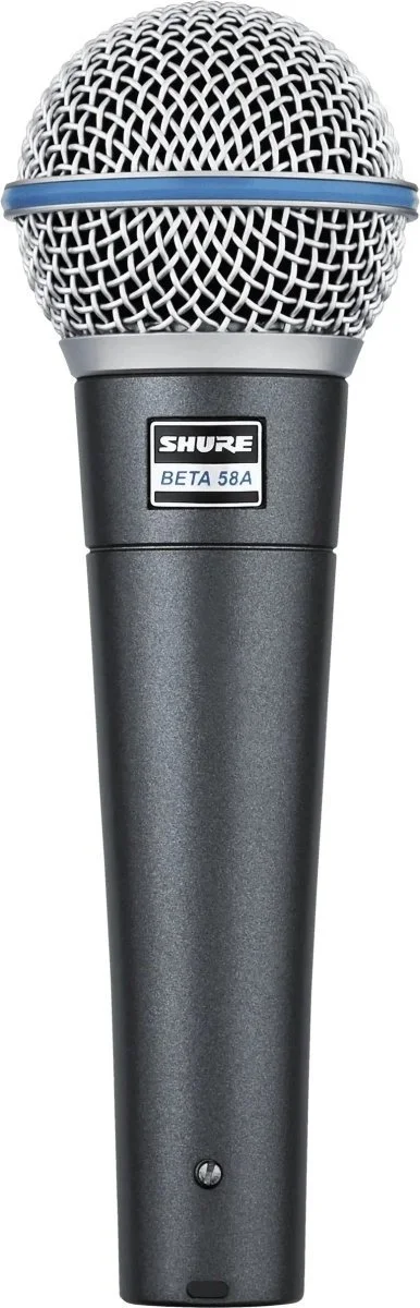 מיקרופון דינמי חוטי Beta 58A עם חיבור XLR מבית Shure - צבע שחור