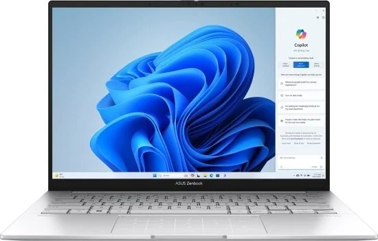 מחשב נייד Asus Zenbook 14 UX3405CA-ST1197 - צבע Foggy Silver - נרתיק כלול בתוך האריזה כמתנה!