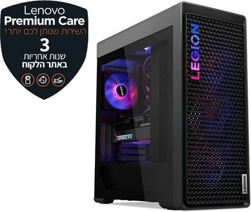 מחשב מותג גיימינג Lenovo Legion T7-34IAS10 Tower 90Y600C0YS - צבע Storm Grey - שלוש שנות אחריות