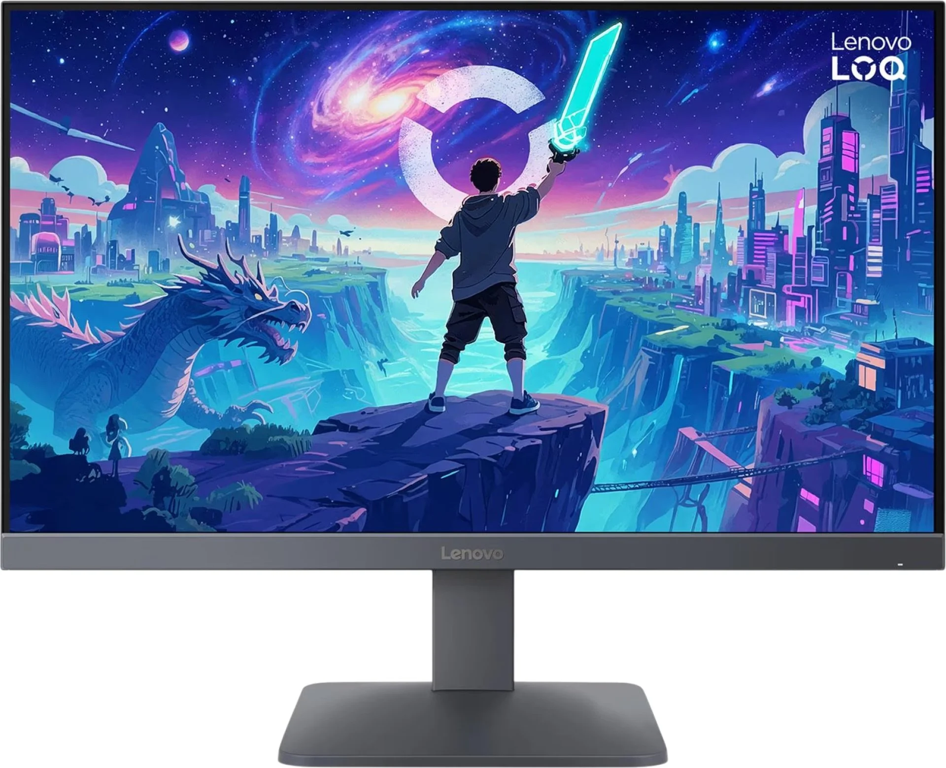 מסך מחשב גיימינג Lenovo LOQ 24-10 200Hz LED IPS 23.8'' 68F1GACBIS - צבע Lunar Grey