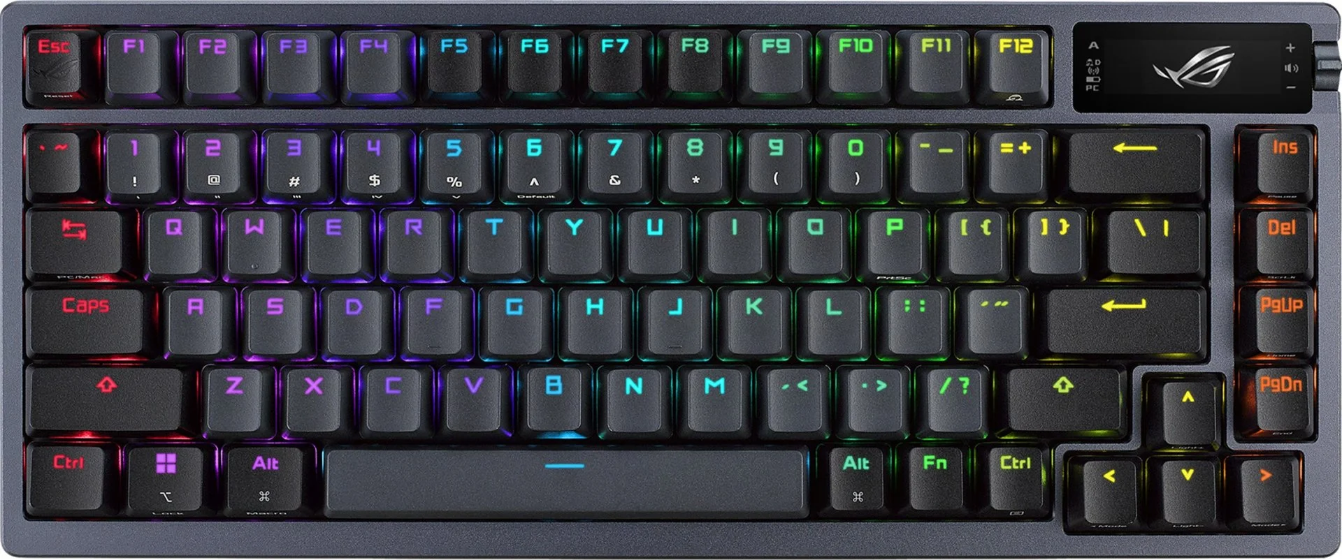 מקלדת גיימרים מכנית אלחוטית Asus ROG Azoth - צבע שחור - סוג מתג NX Red לינארי שקט