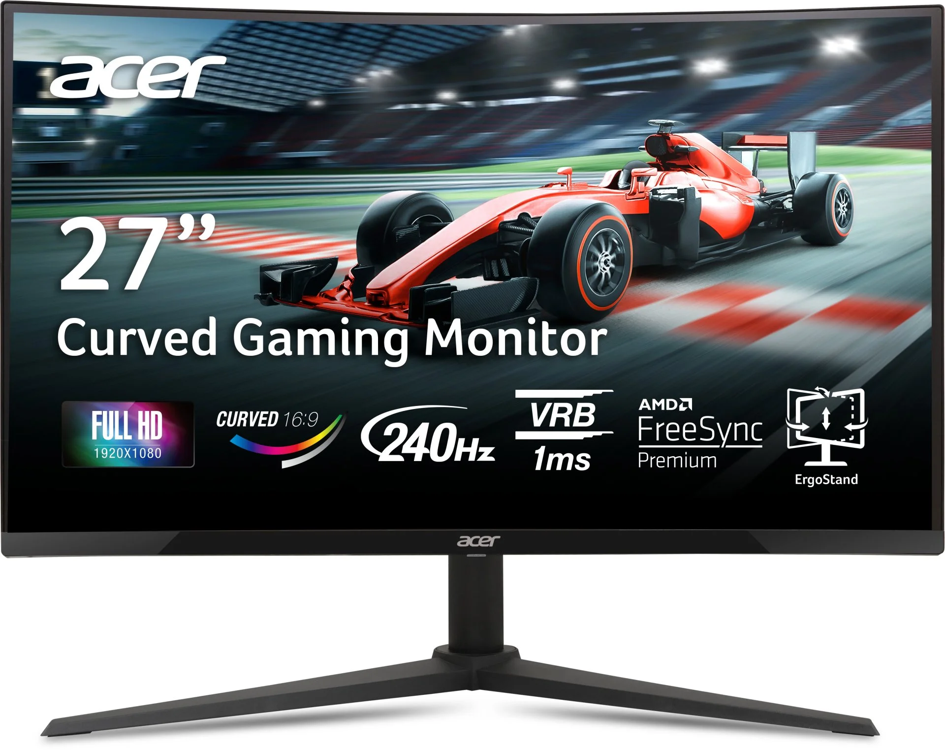 מסך מחשב גיימינג קעור ''Acer Nitro XZ270W0bmiiphx FHD VA 240Hz 27