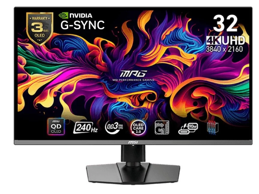 מציאון ועודפים - מסך מחשב גיימינג 31.5 אינץ' MSI MPG 321URX QD-OLED UHD 240Hz