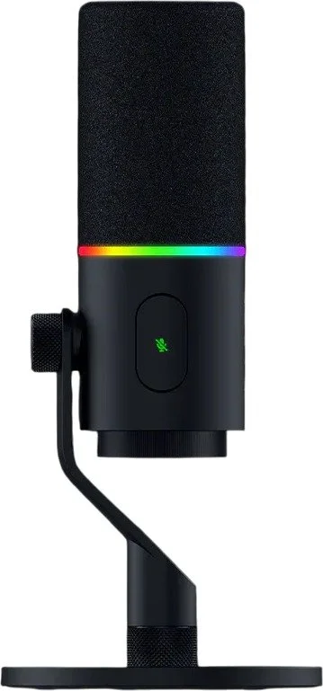 מיקרופון דינמי לגיימרים עם תאורת RGB וחיבורי USB Type-C ו-Razer Seiren V3 Pro XLR - צבע שחור