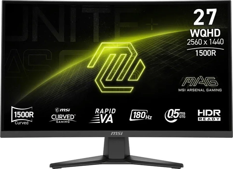 מסך מחשב גיימינג קעור ''MSI MAG 275CQF E18 WQHD 180Hz 27