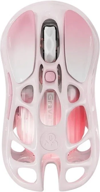 עכבר גיימינג אלחוטי GravaStar Mercury M1 Pro - צבע Sakura Pink